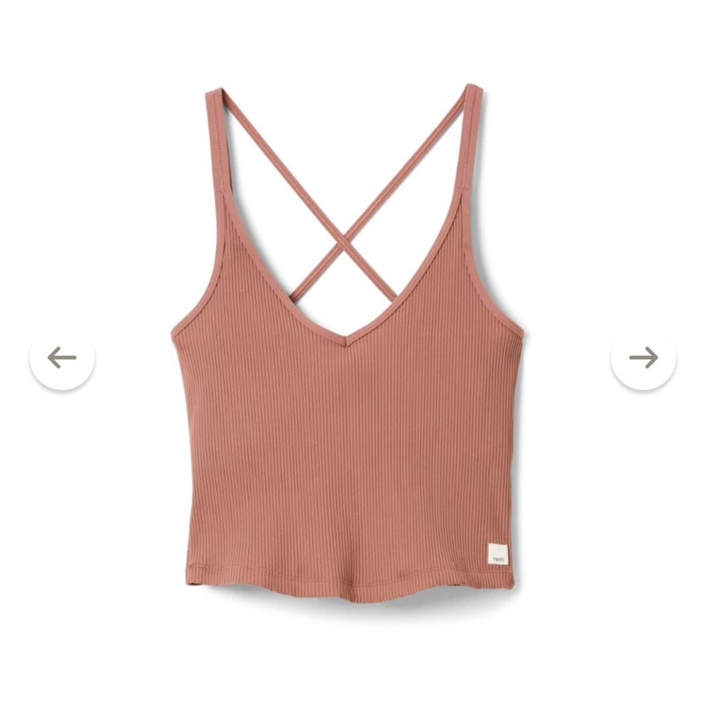 Vuori Orange Sleeveless Crop Camisole